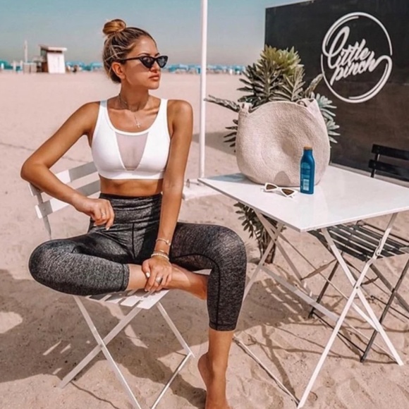 90 Degree By Reflex Black Mesh Sports Bra | Size Medium - Picture 9 of 9